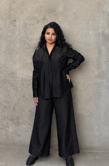 BLACK SCATTERED CUTDAANA CO-ORD SET