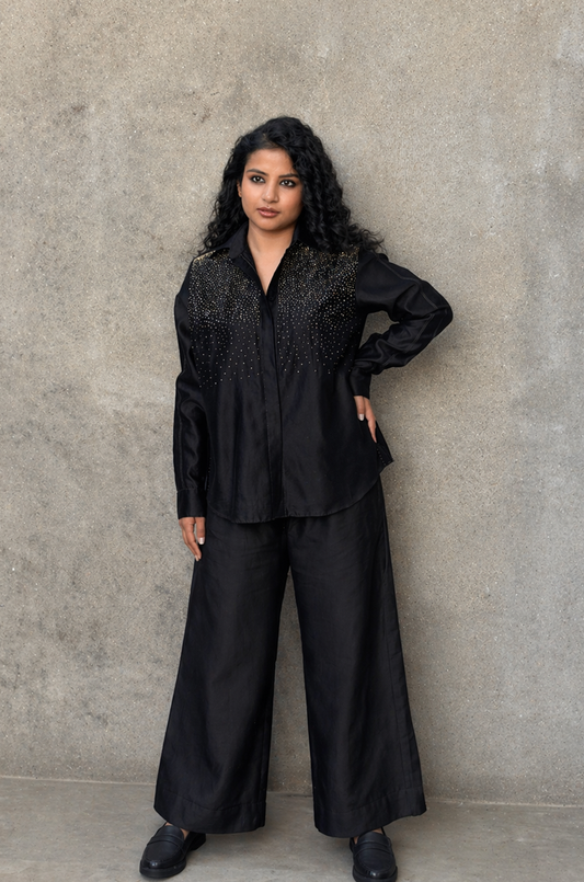 BLACK SCATTERED CUTDAANA CO-ORD SET