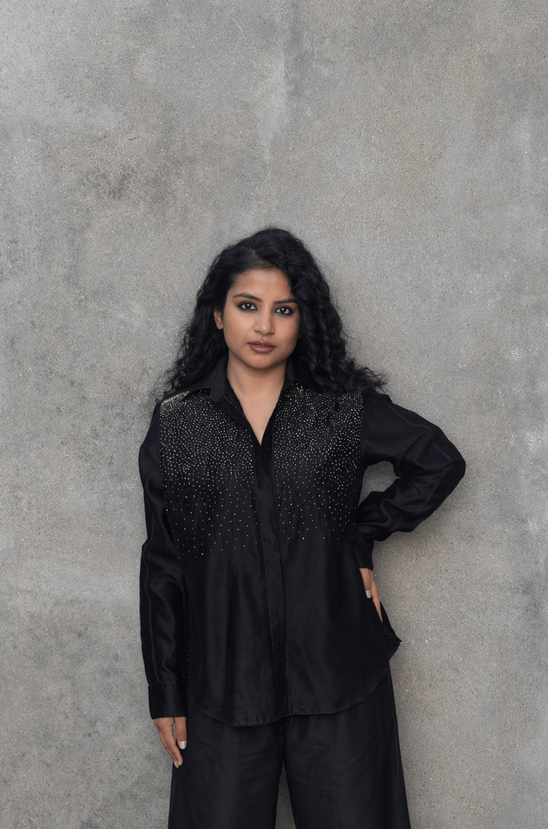 BLACK SCATTERED CUTDAANA CO-ORD SET