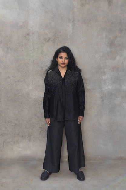 BLACK SCATTERED CUTDAANA CO-ORD SET