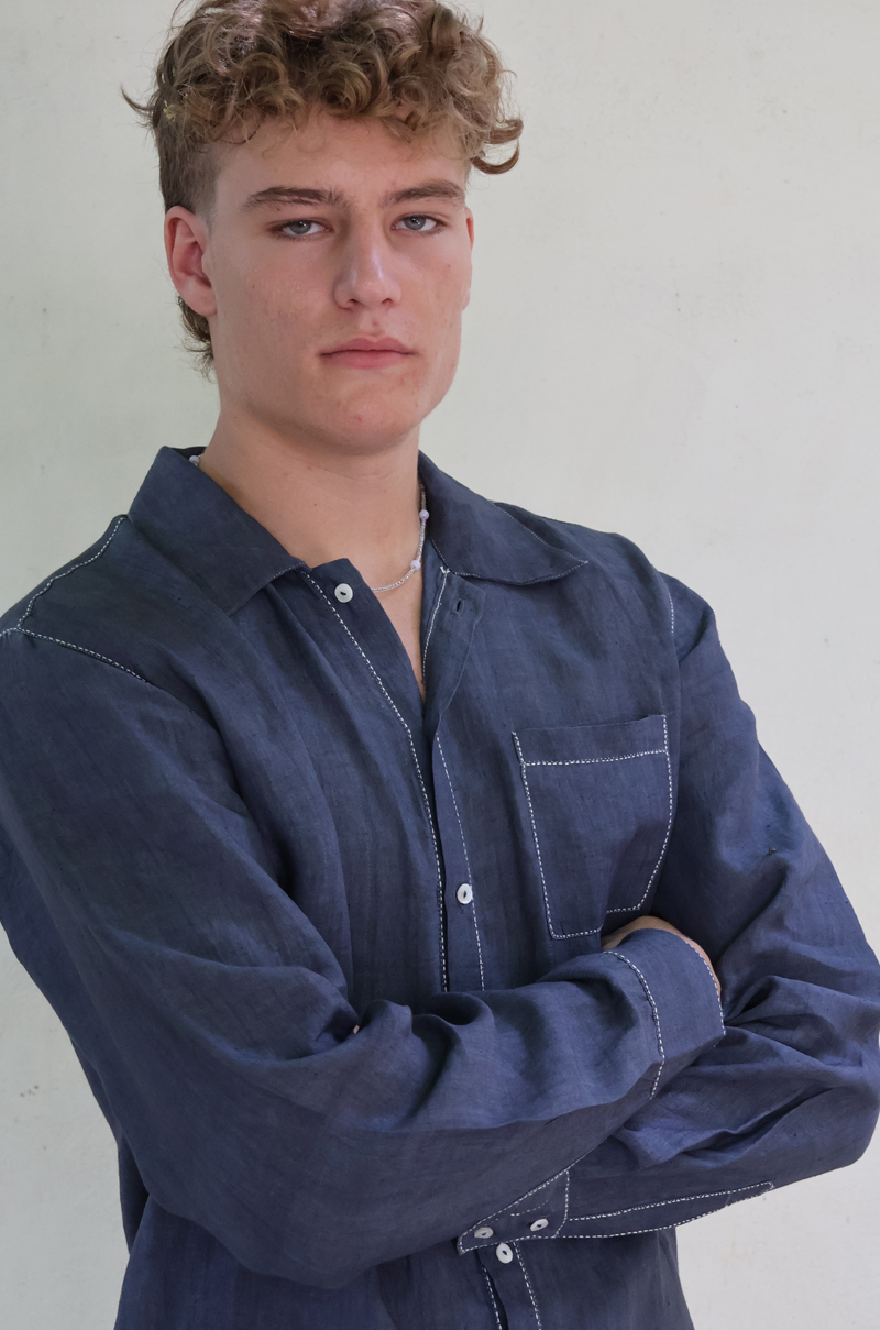 CHARCOAL LINEN SHIRT