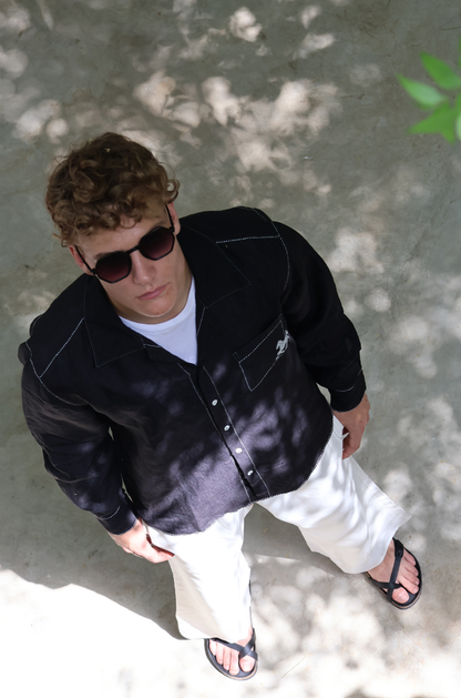 BLACK HORSE LINEN SHIRT