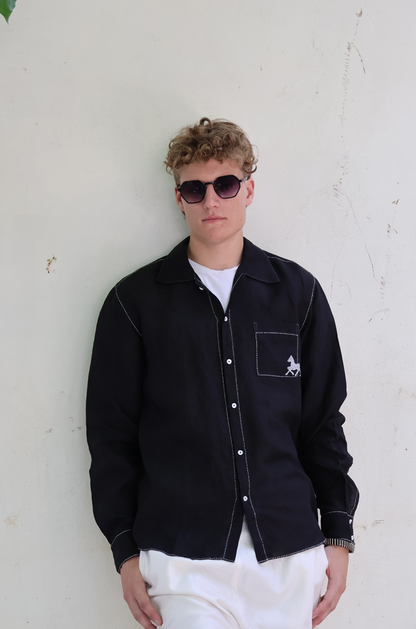 BLACK HORSE LINEN SHIRT