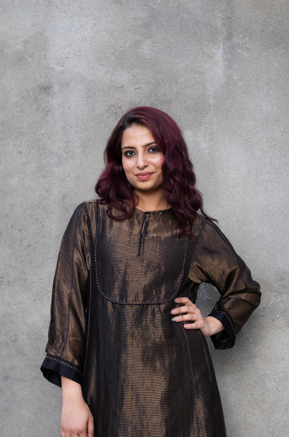 ZARI STRIPE KURTA WITH AFGHANI DHOTI PANTS